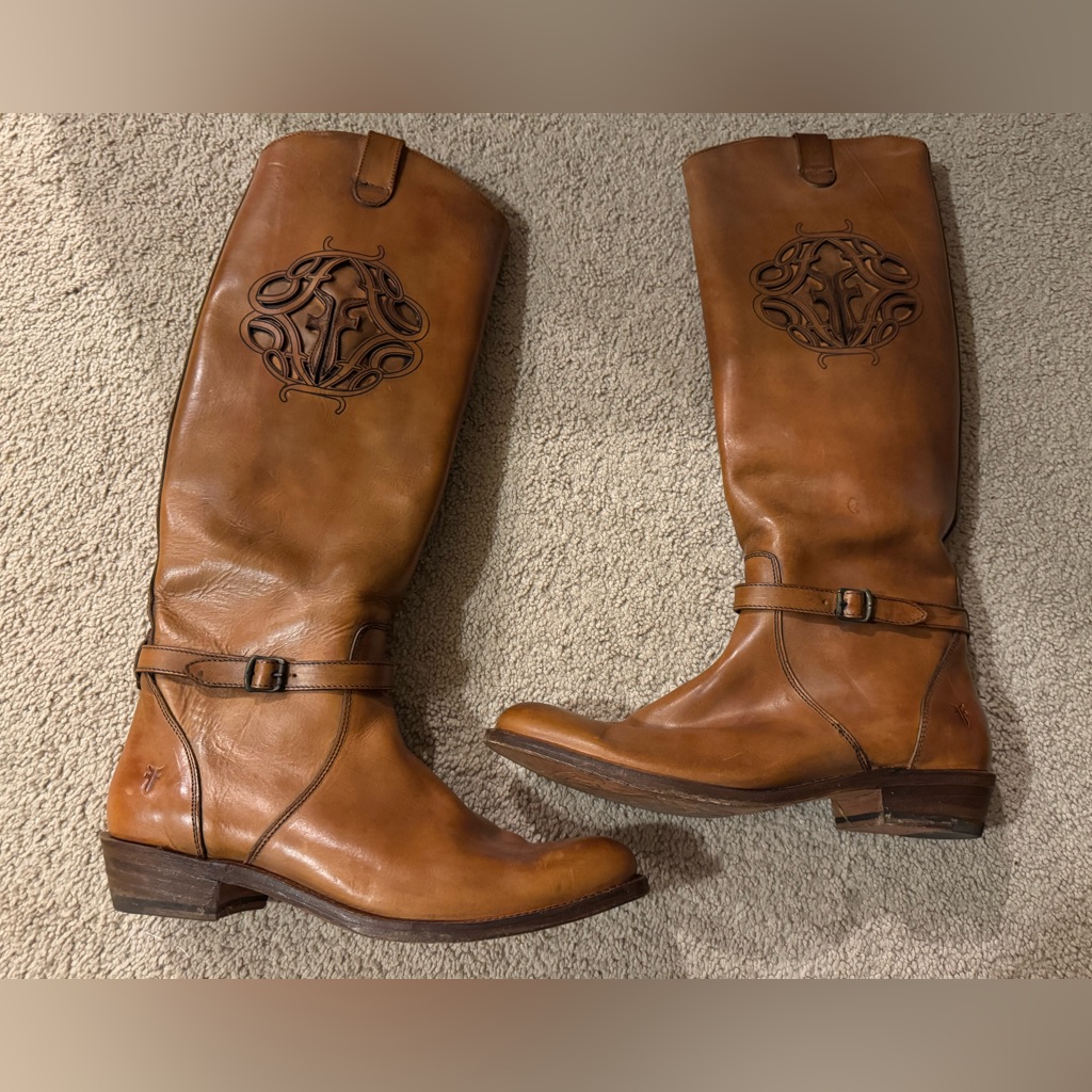 Frye Brown Leather Tall Boots